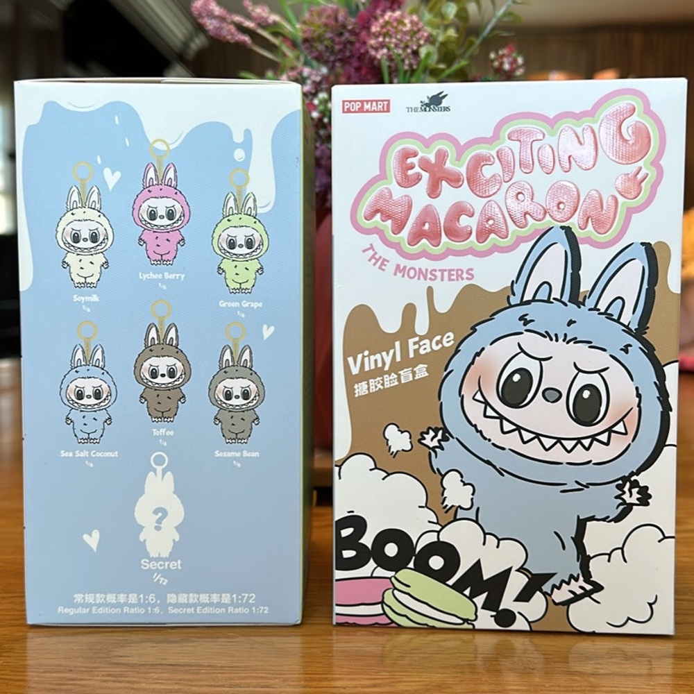 Pop Mart Exciting Macaron Labubu Pendant Blind Box- Confirmed Soy Milk